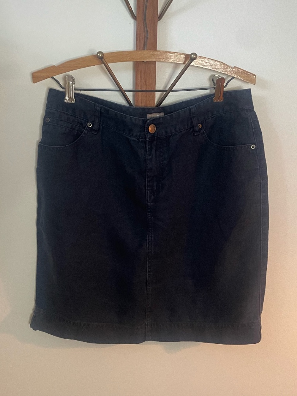 J Jill 100% Linen Skirt in Navy Blue Size 8